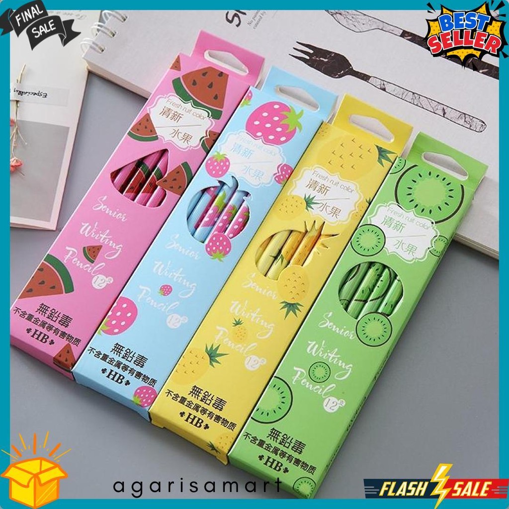 

Pensil Kayu Set 12In1 Motif Buah Dengan Penghapus Praktis / Pensil 12Pcs Alat Tulis Sekolah Pencil Fruits With Eraser Import Stockami A49 Diskon