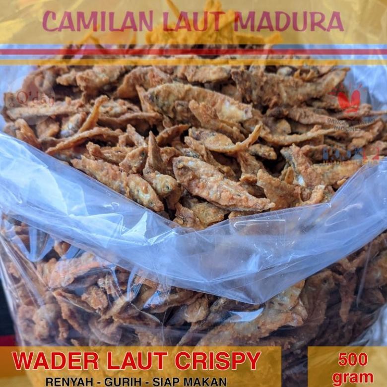 

IKAN WADER LAUT CRISPY RENYAH GURIH Siap Makan Camilan Madura Oleh Oleh Khas Asli Alami 500 gram Cemilan Fresh Hemat Ekonomis Qday Classic Surabaya Kerupuk Keripik Kerupuk Keipik