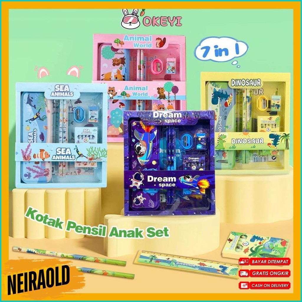 

Okeyi 6In1 Stationery Alat Tulis Anak Lucu Tempat Pensil Set Terlaris! Produk Ini Banyak Dicari