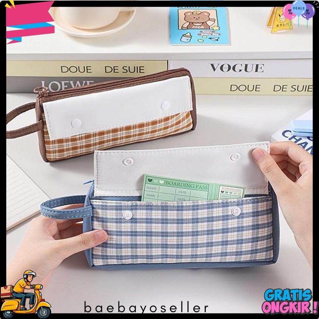 

Tas Serbaguna Tempat Pensil Pen/Pouch Make Up Kotak Pensil Stationery Y3507 Diskon