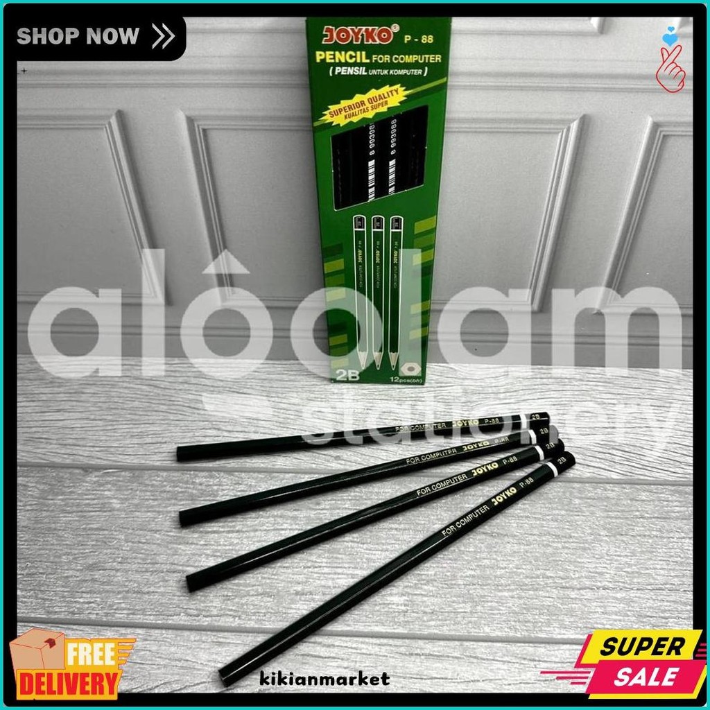 

Selusin ( 12 Pcs ) Pensil 2B Raut Joyko P-88 Pensil 2B Joyko P - 88 Diskon
