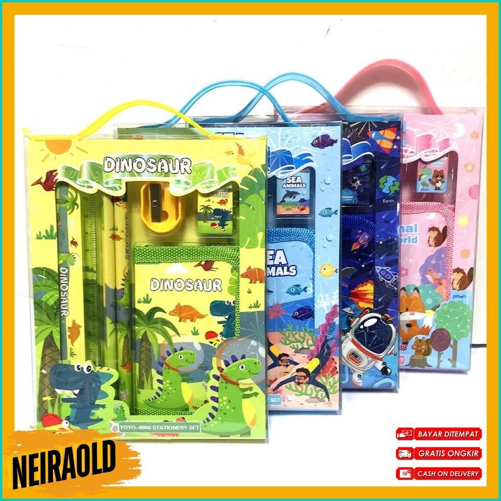 

2011 Stationary Set Kotak Pensil Anak Set Stationery Alat Tulis Kotak Pensil Karakter Diskon Setengah Harga