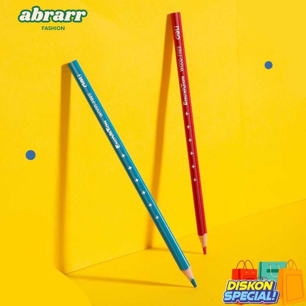 

Deli Pensil Warna / Colored Pensil 12 24 Warna Sangat Terang Ec112 Terlengkap Dan Termurah