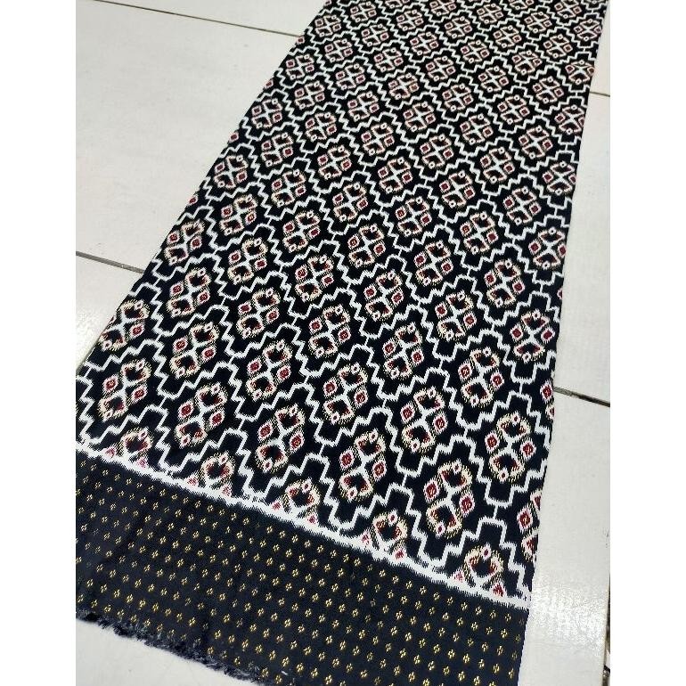 DR201>> Kain Semi Sutra Motif Ulos. Bahan Batik Prada Motif Songket | Material Silky | semi sutra | 