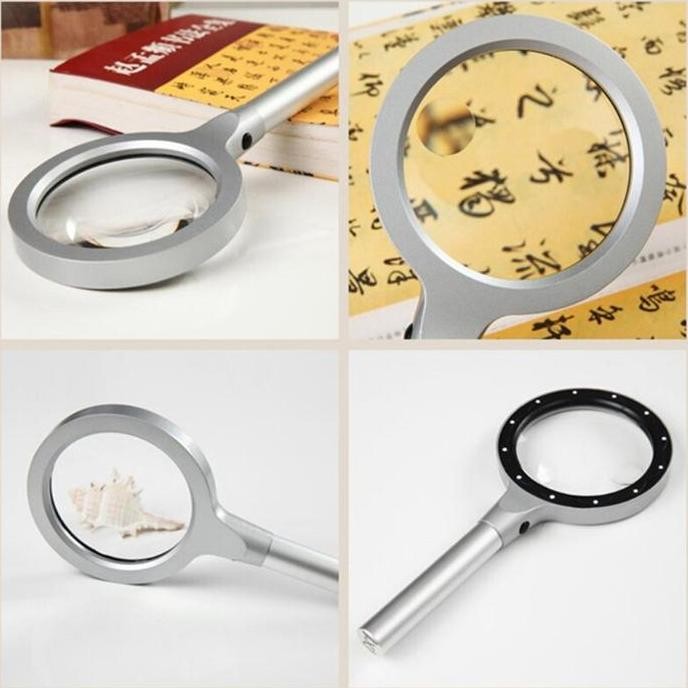 

Kaca Pembesar Led 5X 15X 85Mm Bahan Zinc Alloy / Magnifying Lup Glass Straight Kualitas Terbaik Harga Termurah