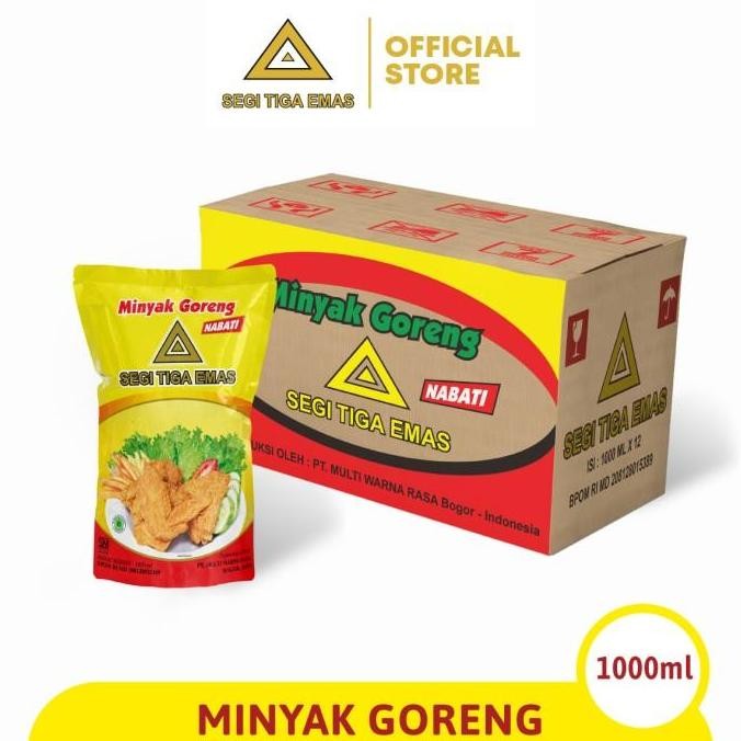 

Minyak Goreng Segi Tiga Emas 1 Liter (1L x 12Pcs / Dus) GM
