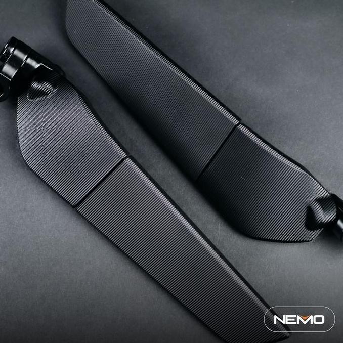 Terlaris Nemo Spion Winglet (1367B-6) Model Rizoma Universal Kaca Cembung (Big) Ready Stok