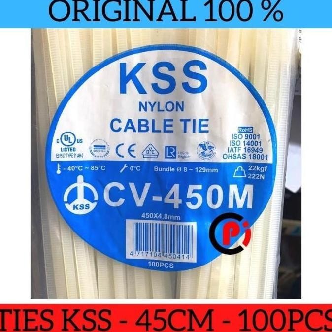 

Original Kss 100 Pcs Cv450 Kabel Tis 450Mm 45Cm X 4.8Mm Zip Tie Ties