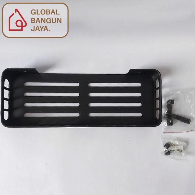 Rak Sabun Stainless Dupon Hitam + Kaitan / Rak Toilet / Tempat Sabun