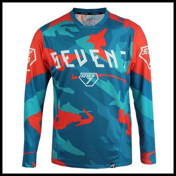 JERSEY BAJU SEPEDA SEVEN7 MTB ENDURO DOWNHILL ROAD AM 77 RIOT ORANGE