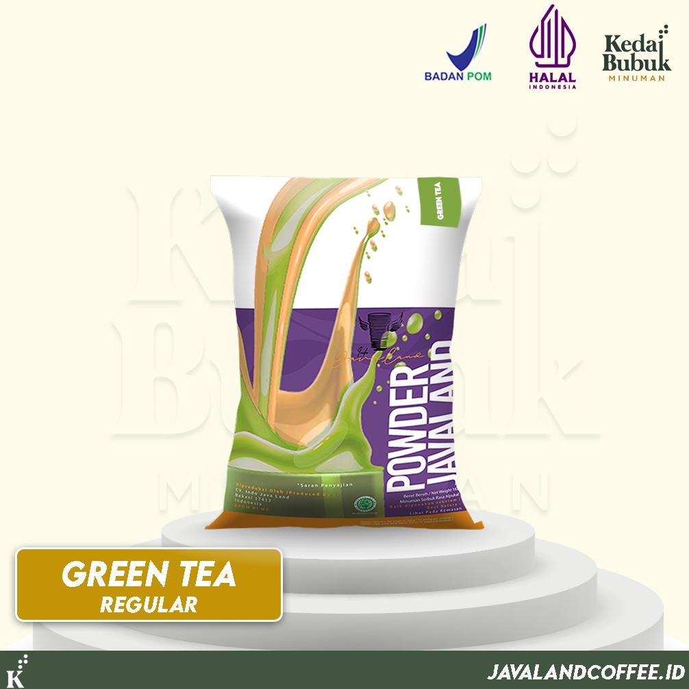

Javaland Bubuk Minuman Rasa Green Tea / Matcha 1Kg - Regular Plain | Powder Bubble Drink Nugi