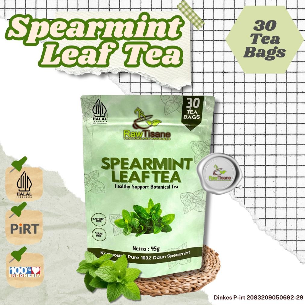 

RAW TISANE Spearmint Leaf Tea : Teh Celup Daun Spearmint All Varian Isi 30 Tea Bag Nugi