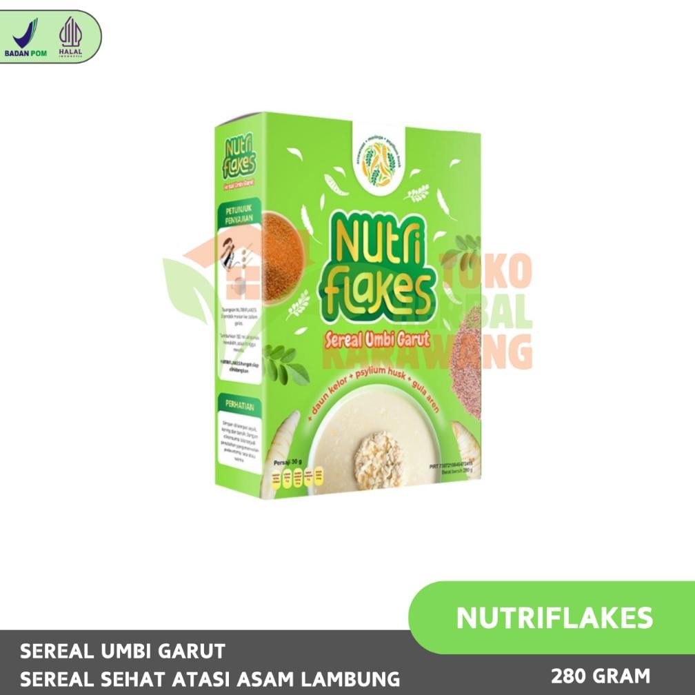 

Cereal Nutriflakes 100% Original - Diet Sehat Tanpa Khawatir Asam Lambung Naik Nugi