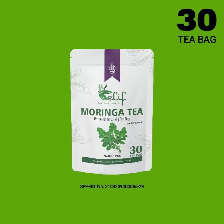 

ELIF TEA AND TISANE Moringa Tea | Teh Daun Kelor | 30 Tea Bag Nugi
