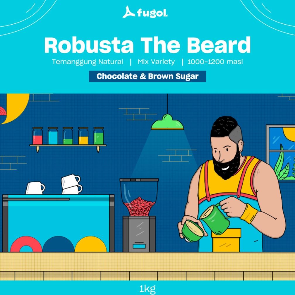 

Kopi Espresso Robusta Temanggung (1 KG) THE BEARD Nugi