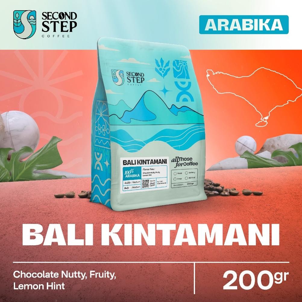 

Kopi Arabika Kintamani Bali Arabica Coffee Roast Beans 200gr Biji Bubuk Nugi