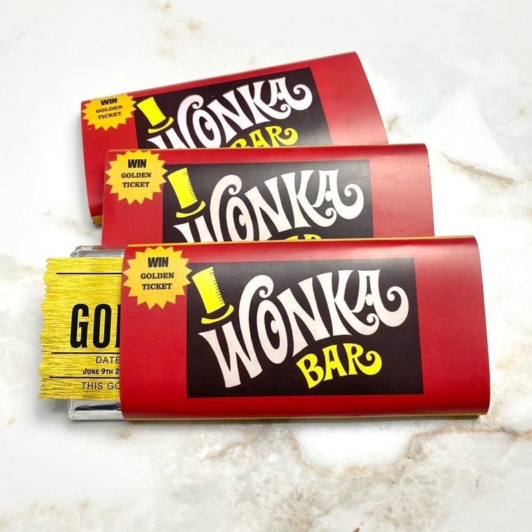

CHO-CWEET CUSTOM COKLAT WONKA BAR FREE GOLDEN TICKET Nugi