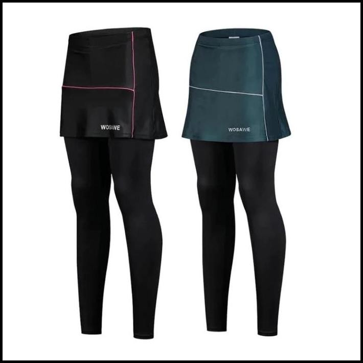 CELANA PANJANG ROK SEPEDA WANITA WOSAWE WOMEN LEGGING PADDING GEL