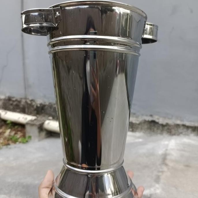 Tersedia Vas Bunga Aluminium Elegan - Pot Bunga Metalik Minimalis