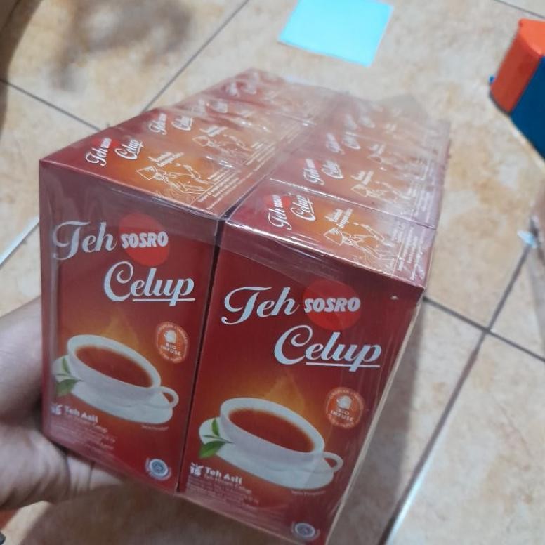 

10 kotak Teh Celup Sosro isi 15 kantong celup Nugi