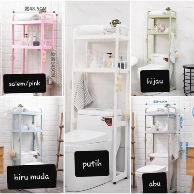 Rak Plastik Toilet Rak Kamar Mandi Plastik Rak Peralatan Mandi Rak Serbaguna