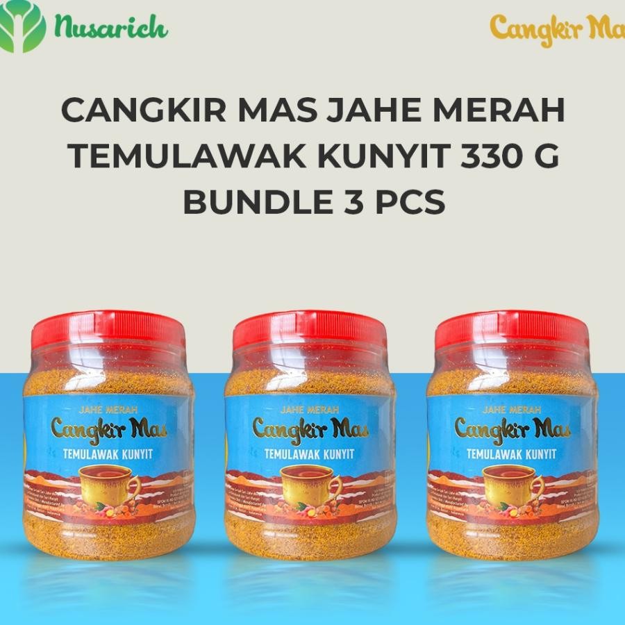 

Cangkir Mas Jahe Merah Plus Temulawak Dan Kunyit 330Gr Paket Isi 3 Pcs