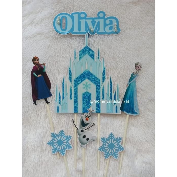 Cake Topper Frozen Castile /Hiasan Kue Frozen/Topper Frozen Istana