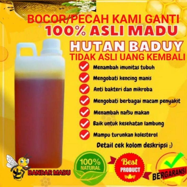 

MADU BADUY RAW HONEY 100% MADU ASLI DAN MURNI 1 KG(FREE SAFETY PACKING) Nugi