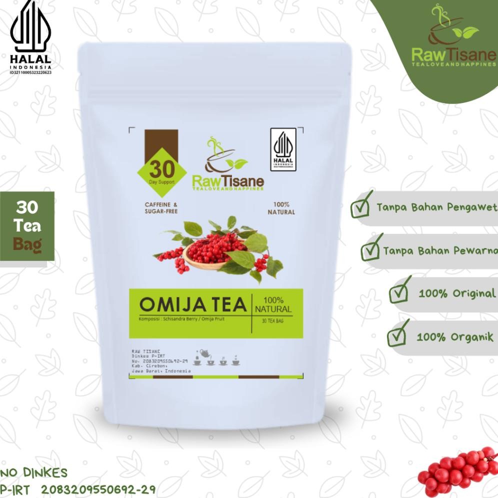 

RAW TISANE Omija Tea : Teh Buah Schisandra Berry Isi 30 Tea Bag Nugi