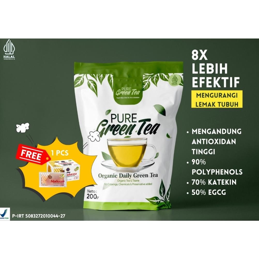 

Teh hijau Camelia Sinensis Pure organik premium teh untuk diet 100gram(free madu 1pcs) Nugi