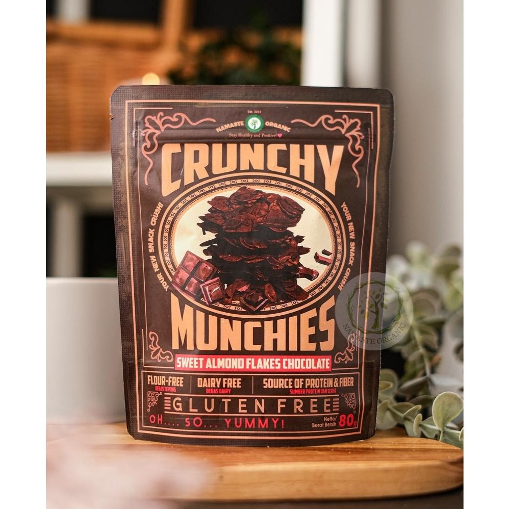 

CRUNCHY MUNCHIES - GLUTEN FREE SWEET ALMOND FLAKES CHOCOLATE 80GR Nugi