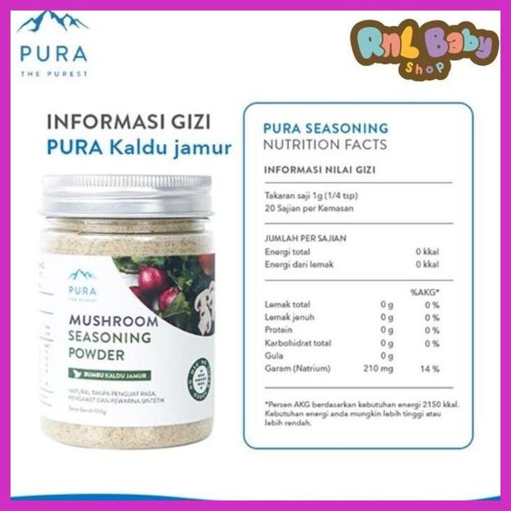 

DISCOUNT PURA MUSHROOM SEASONING POWDER 100 GR - KALDU JAMUR MPASI TANPA MSG PREMIUM QUALITY FASHION ANAK & BAYI