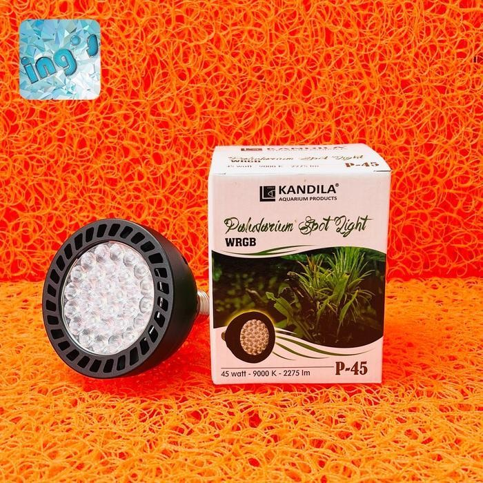 Kandila Wrgb P45 45W Led Fitting Paludarium Spot Light (Lampu Untuk Paludarium/Kolam/Aquascape) Orig