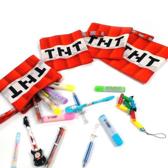 

Pouch Persegi Kanvas Shrelo Tempat Pensil Ilustrasi Tnt Merah Putih Lucu Bisa Jadi Hampers Ulang Tahun Ultah Anak 20X20Cm