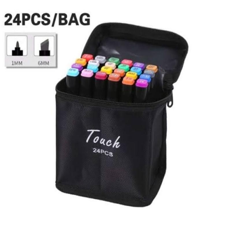 

M-4 24Pcs Spidol Touch Art Maker/Pen Art Maker/Graphic Art Maker Pen Color M-4