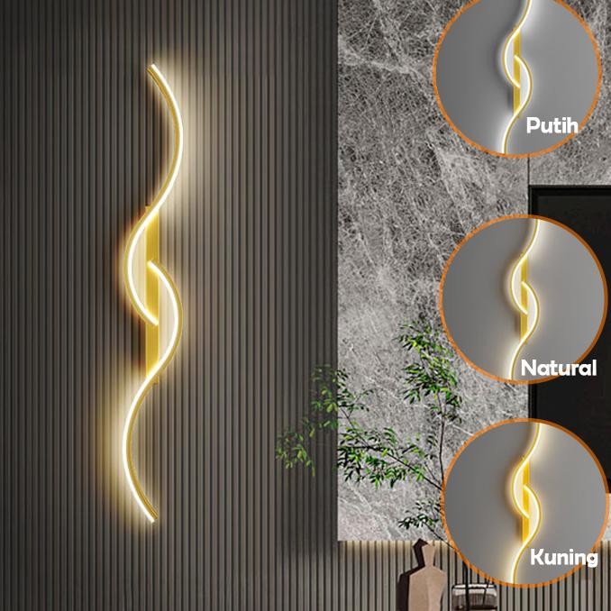 Lampu Led Dinding Minimalis 3Warna 50 Aesthetic Hias Ruang Tamu Kamar Tidur Wall Moulding