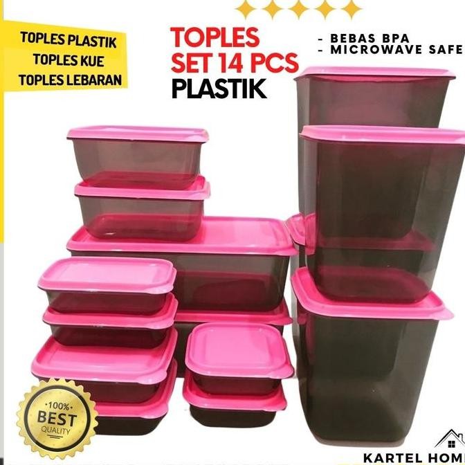 Promo Home Taperware Set Tempat Makanan 14 Pcs Calista Bpa Free Storage Organizer