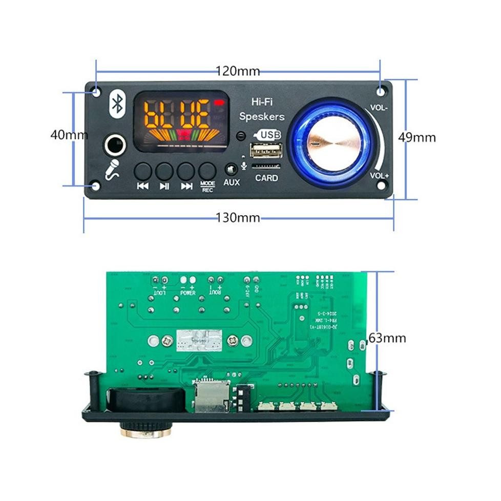 Premium Decoder Board Modul Bluetooth Mp3 Remote Control Ampli Kit Cable Jq-D161Bt V1 Hifi Input Usb