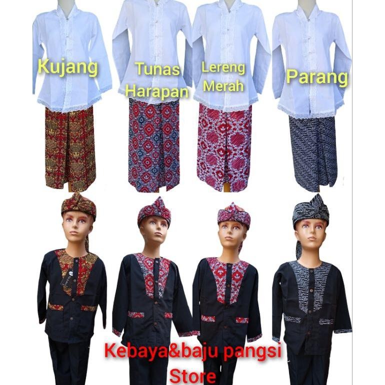 couplean_stelan baju kebeya-pangsi anak sekolah, baju adat jawa barat usia 3_12 tahun