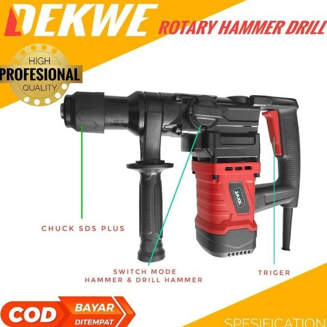 Dekwe Dk8026 Mesin Hammer Drill Bobok Beton Ritary Hammer 26Mm Japan