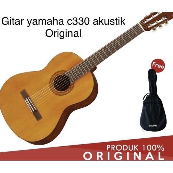 Gitar Guitar Yamaha Akustik C330 /C330A Original +Softcase+Pick Gitar