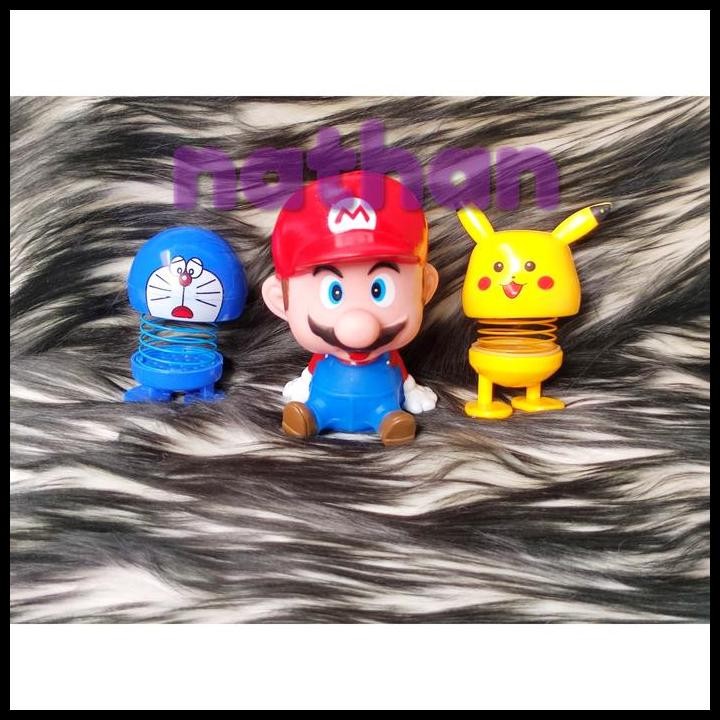 TERMURAH BONEKA DASHBOARD MOBIL BONEKA GOYANG HIASAN MOTIF MARIO BROS DAN EMOJI 
