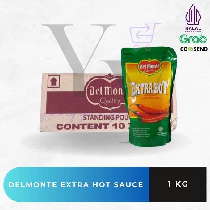 

1 Dus Isi 10 Bungkus Delmonte Saus Sambal Pedas Extra Hot 1 kg