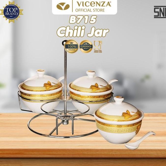 

Vicenza Tempat Sambal Bulat B715 Motif Lily