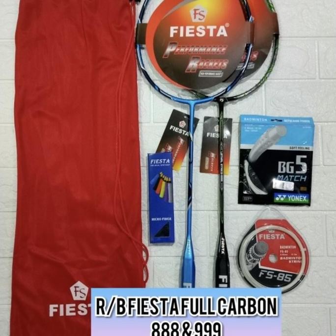 Raket Badminton New Fiesta Fs New Colour Fs 888/999 Full Carbon 35Lbs