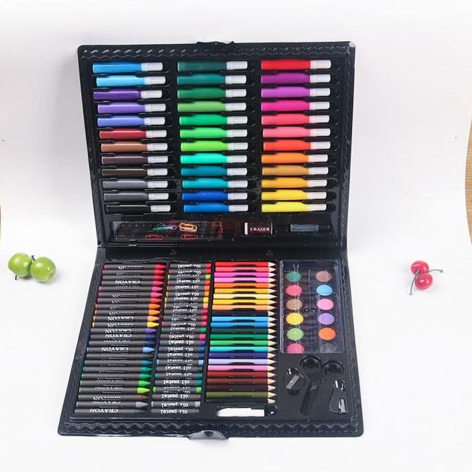 

CLAUREIN Crayon Set 150 Pcs Untuk Anak Alat Mewarnai Dan Menggambar Lengkap Kit Art Supplies Painting Set For Children Cat Krayon