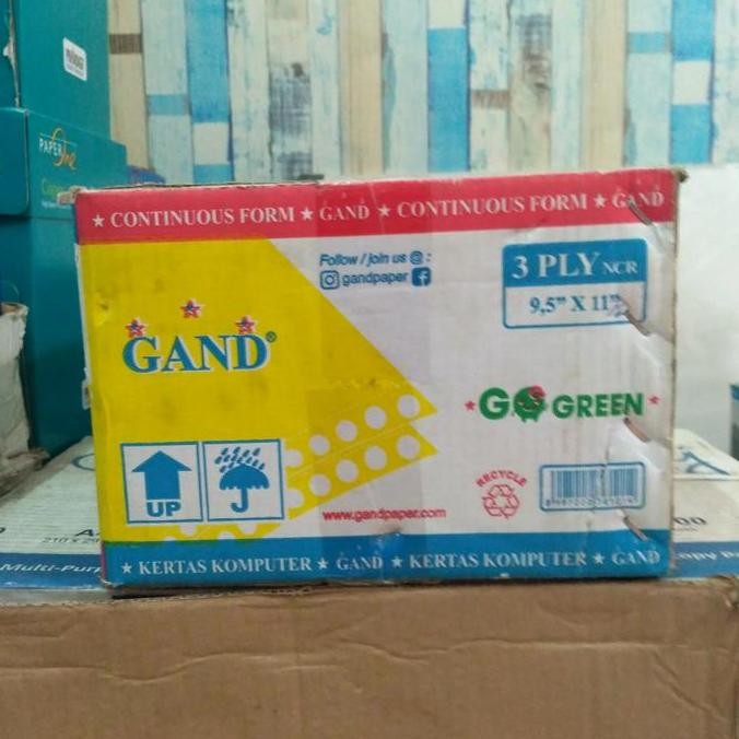 

TERBARU - Gand Continuous Form/Kertas Komputer 9,5 x 11" 3 ply utuh (PMK).