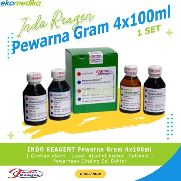 

TERMURAH - INDO REAGENT Pewarna Gram 4x100ml
