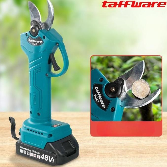 Stk Gunting Tanaman Elektrik Taffware Pemotong Pangkas Dahan Ranting Taman