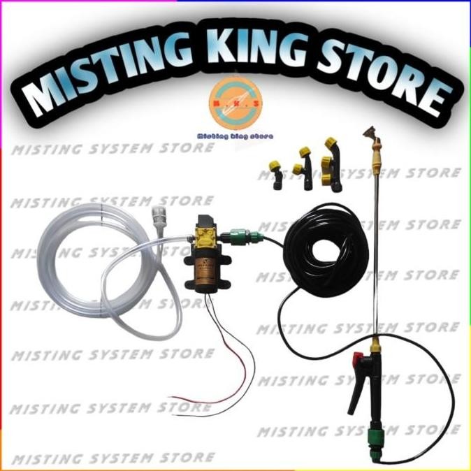 Paket Penyiraman Tanaman Nozzle Spuyer Sprayer Elektrik Semprotan Air